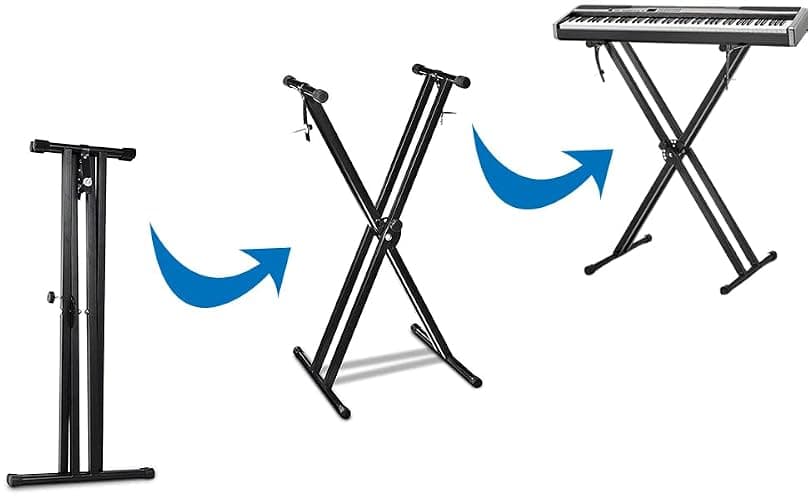 Crystals® 61 Keys Electronic Teaching Keyboard Digital Music Piano Instrument & Microphone with Keyboard Stand - Black (With Double Braced Stand) thumbnail 7