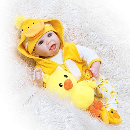 Reborn Baby Dolls Clothes 22 inch Outfit Accessories Yellow Duck 5pcs Set for 20-22 Inch Reborn Doll Newborn Girl&Boy thumbnail 2
