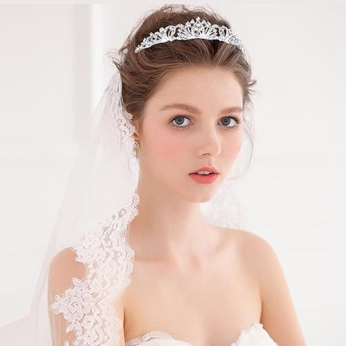 TOBATOBA Silver Tiara Crowns for Women Girls Wedding Tiara Princess Tiara for Wedding Prom Quinceanera Birthday Crown Halloween Hair Accessories thumbnail 3