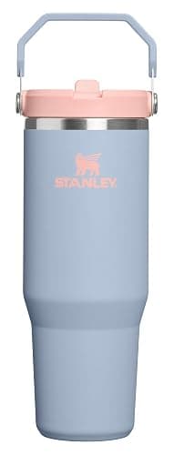 STANLEY IceFlow 2.0 Flip Straw Tumbler with Handle 30 oz | Twist On Lid and Flip Up Straw | Leak Resistant Water Bottle | Insulated Stainless Steel | BPA-Free | Blue Dream - Image 1