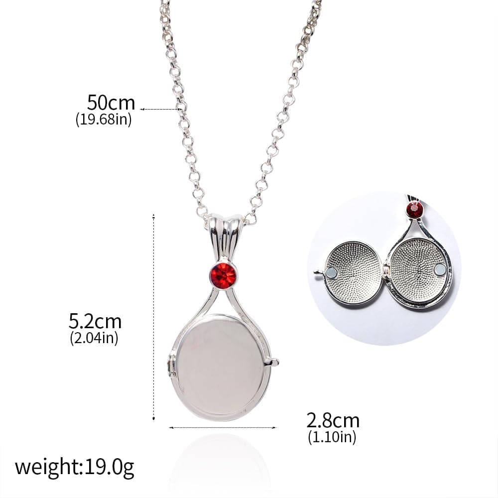 Mermaid Locket Necklace Silver Stainless Steel H2O Mermaid Pendant Jewelry Necklaces 3pcs Set Gift For Women Girls thumbnail 2