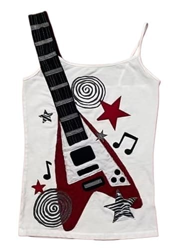 JOLILUNA Whimsy Twee Clothes Whimsigoth Graphic Guitar Top Y2k Grunge Streetwear Emo T Shirt - Image 1