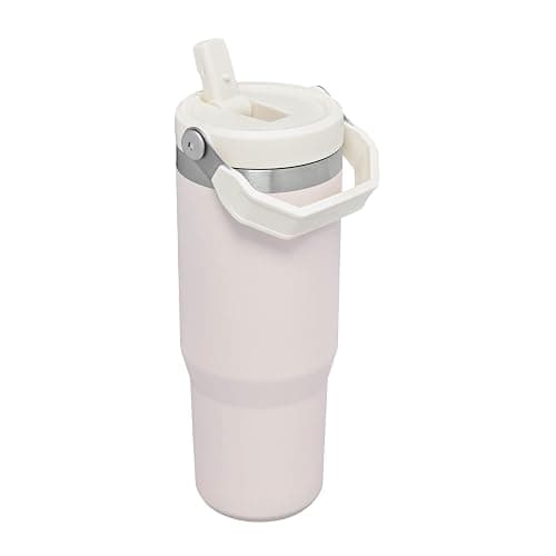 Stanley Flip Straw Tumbler 1.0 Trinkflasche Mit Strohhalm 0.89L - Thermosflasche Hält 12+ Stunden Kalt - Spülmaschinenfest - Sportflasche - Wasserflasche BPA Frei - Rose Quartz thumbnail 7