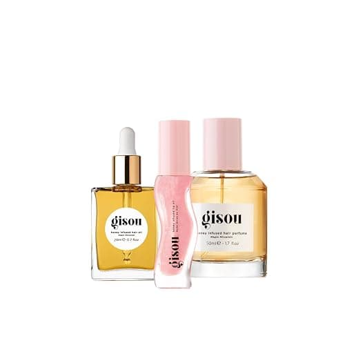 Gisou Honey Gloss Hydration Trio, Wildflower Honey Hair Perfume, Watermelon Sugar Lip Oil, Hair Oil, Shine-Boosting Set thumbnail 7