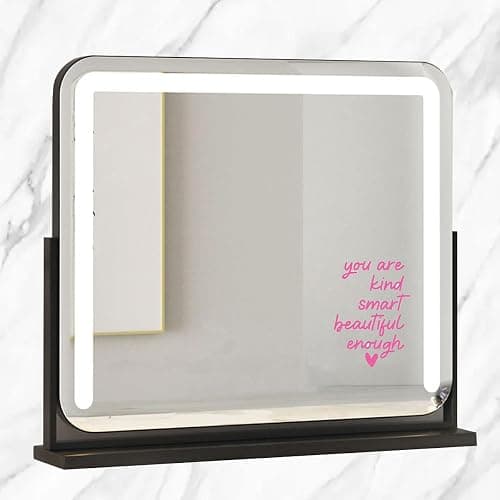 2 Pack Pink Mirror Decal Room Decor for Teen Girls, 3D Pink Bathroom Decor for Kids or Girls,Positive Affirmation Mirror Sticker thumbnail 4