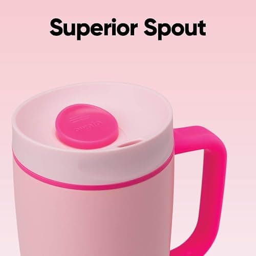 Owala SmoothSip Slider Stainless Steel Insulated Travel Mug with handle, 100% Leak Proof, For Hot and Cold Drinks, Travel Friendly with Sliding Lock Lid, 12oz, BPA Free, Leak Proof, Pucker Up thumbnail 6