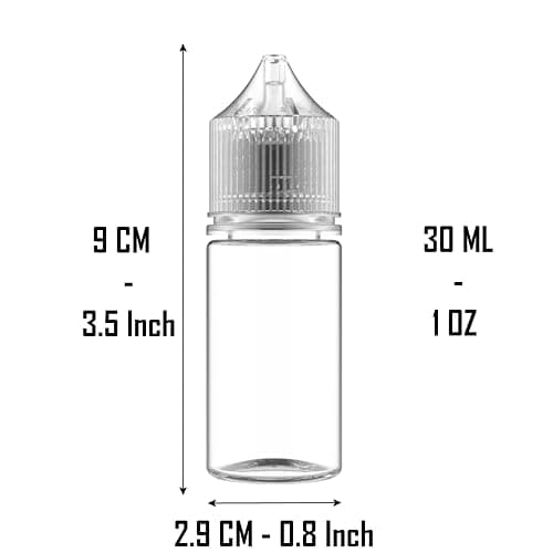 12 x 1OZ /30ML Bottles E liquid Empty Dropper Plastic Eliquid Chubby Unicorn Squeezable e-Cigarettes eCigs + 10 labels for Vaping Ink Food Grade Oil Paints 1 OZ 30 ML thumbnail 2
