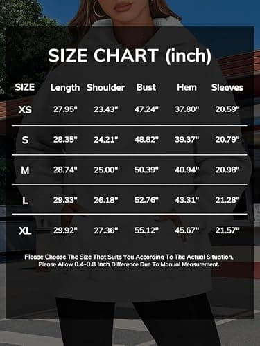 ATHMILE Womens Oversized Hoodies Fleece Sweatshirts with Pocket | Drop Shoulder Fall Clothes,Trendy Streetwear Pullover,Comfort Workout Winter Outfits thumbnail 6