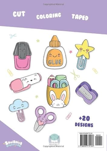 Paper Squishy School Supplies: Coloring, cut and taped your paper craft squishes (Squishies Collection) thumbnail 2