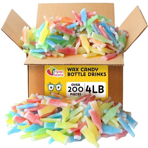Shop Wax Bottle Candy - 4 Pounds - Nik L Nip Wax Bottles Candy - 90s Candy Bulk - Candy Drinks - Old School Candy - Over 200 Pieces of Nostalgic Candy | TrueGether - Image 1