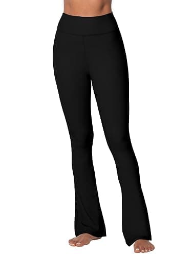 Sunzel High Waist Mini Flared Leggings for Women, Tummy Control Casual Flare Yoga Pants for Yoga Workout Gym thumbnail 4