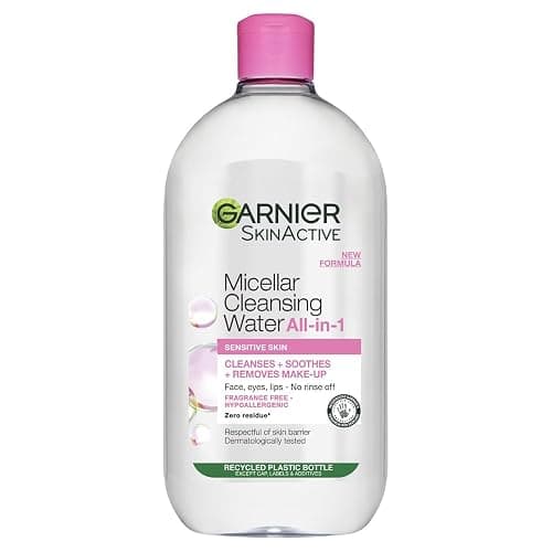 Garnier Micellar Cleansing Water, Gentle face Cleanser & Makeup Remover, Fragrance-Free, Vegan Formula, Suitable For All Skin Types, Even Sensitive, Skin Active, 700ml - Image 1