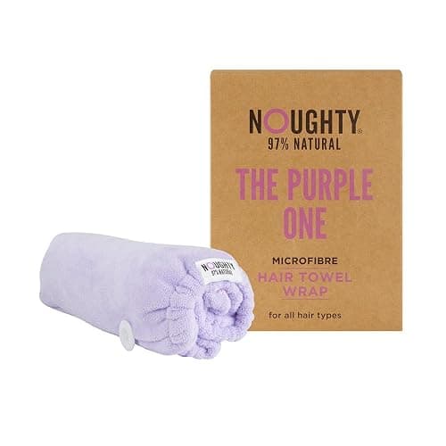 Noughty 97% Natural Microfiber Hair Towel Quickly Absorbs Moisture Quick-dry Wrap, Reduces Breakage Combats Frizz Purple thumbnail 2