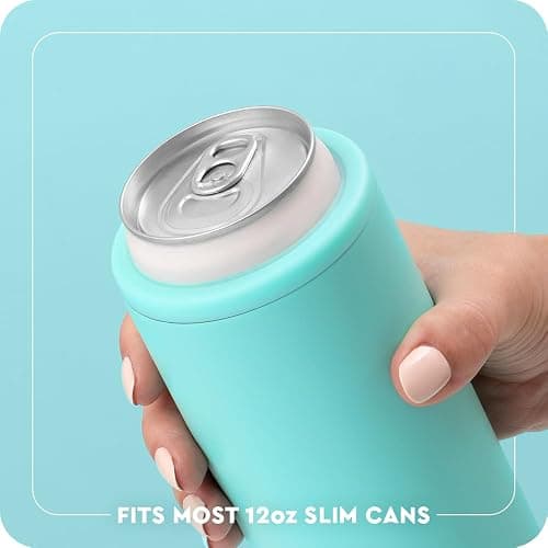 Swig Life 12oz Skinny Can Cooler for Slim Cans, Boot Scootin' Pink | Insulated Stainless Steel - Fits Slim 12oz Cans - Keeps Drinks Cold - No Sweat Design - Beach & Tailgate Ready thumbnail 4