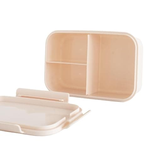 3 Sprouts Recycled Plastic Bento Box for Kids - Premium Eco-Friendly Kids Bento Lunch Box - Leakproof Kid Toddler Lunch Box for Daycare with Multiple Compartments, Microwave & Dishwasher Safe - Sand thumbnail 5