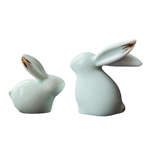 MOZEO One Set Ceramic Bunny Ornaments Tea Pet Cute Rabbit Kung Fu Tea Figurine Accessories Decorations thumbnail 9