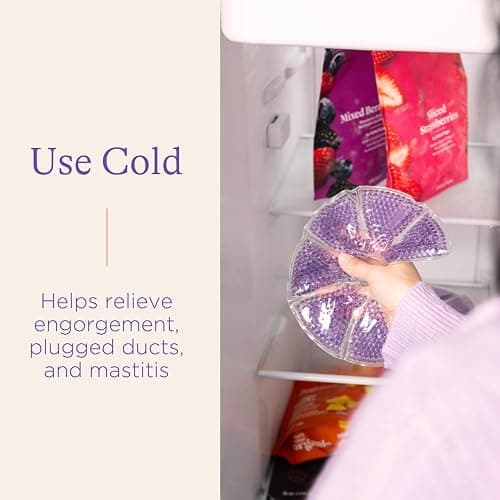 Lansinoh Breast Therapy Packs, Hot and Cold Breast-Pads with 2 Soft Covers, Postpartum Essentials for Nipple Pain Relief, Mastitis, Engorgement, Support for Breastfeeding and Pump Aid, 2 Pack thumbnail 5