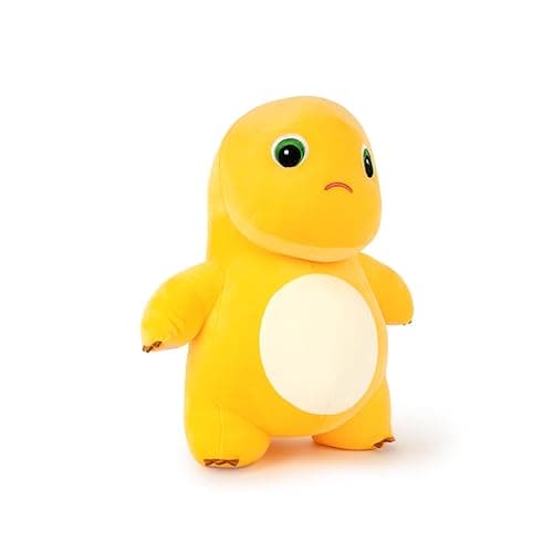 Adorlynetty Nailong Dinosaur Stuffed Animal,9“ Cute Yellow Dinosaur Plush Soft Dino Stuffed Animals Dino Plushie Toys for Boys Girls Kids Baby Toddlers Angry - Image 1
