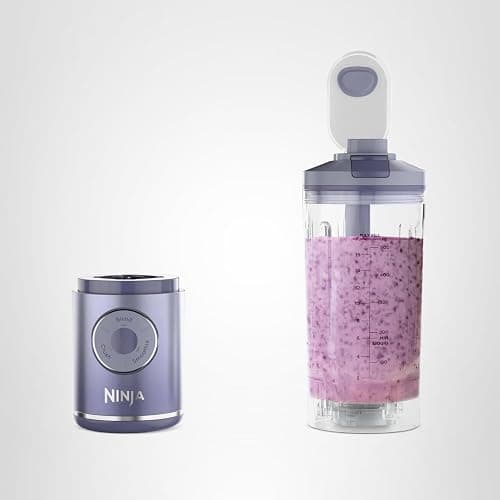Ninja Blast Max, Portable Blender + Twist & Go, Personal Smoothie, Blend, Ice Crush, 3 Programs, Cordless, 22 oz removable Vessel, Dishwasher Safe, Leakproof, Lavender, BC251LD thumbnail 13