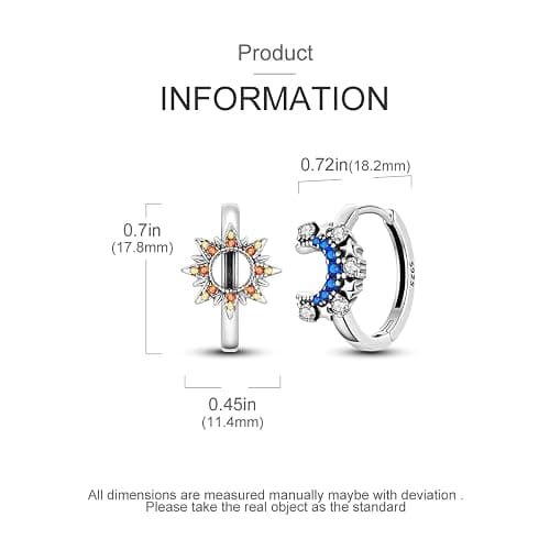 MULA 925 Sterling Silver Hoop Earrings for Women Cute Earrings 5A Cubic Zirconia thumbnail 3
