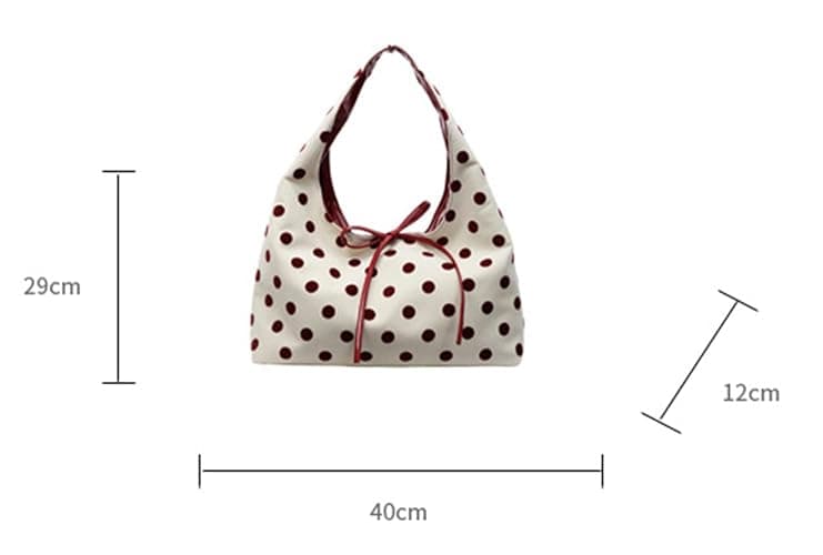 Polka Dot Tote Bag for Women Bow Tie Hobo Bags for Women Slouchy Tote Purse Large Shoulder Handbag Satchel for Travel Work thumbnail 7