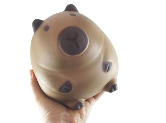 Jumbo 5.75" Capybara Doh Filled Squishy Squeeze Stress Ball Soft Doh Filling - Sensory, Fidget Toy thumbnail 3