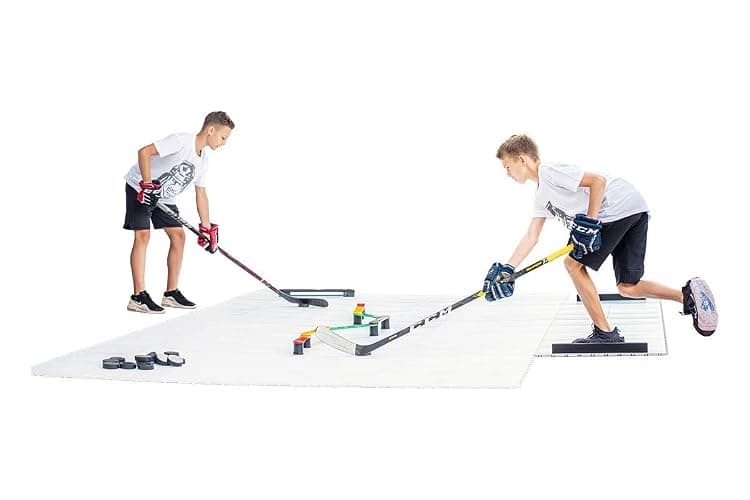 Hockey Revolution My Puzzle Durable Flooring Tiles - Slick Interlocking Training Surface for Stickhandling, Shooting, Passing - Build Your Own Platform (8 Tiles (9.39 sqft) thumbnail 2
