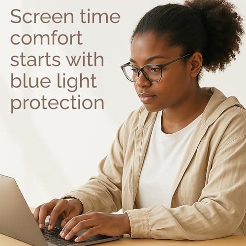 IBOANN Blue Light Blocking Glasses Women/Men, Round Fashion Retro Frame, Vintage Fake Eyeglasses with Clear Lens thumbnail 2