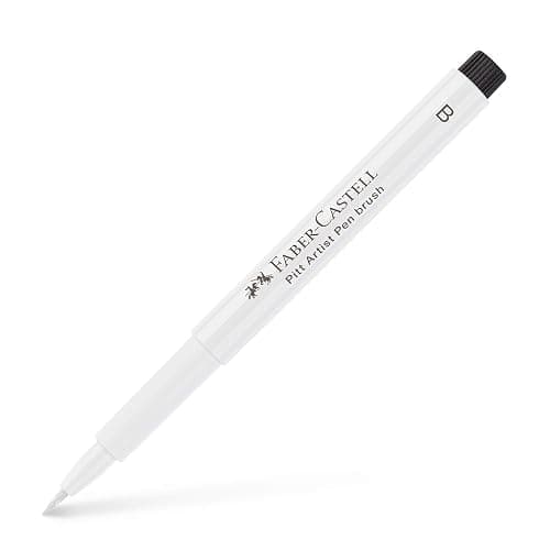 Faber-Castell Pitt Artist Brush Pen, White India Ink - Brush Nib Artist Marker - Image 1