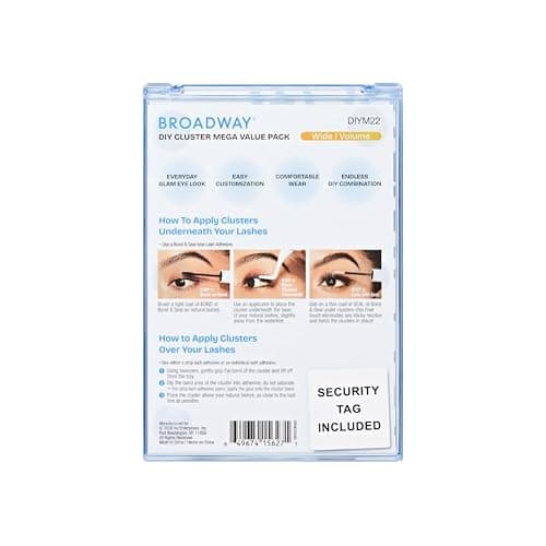 Broadway Lash Clusters, 9-16mm 120pcs Assorted False Eyelashes, Customizable DIY Individual Lash Extensions for Beginners, Lightweight & Comfortable Wide Band, Great for Everyday Glam & Volume thumbnail 9