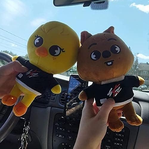NA SKZOO Plush Toy Stray Kids Plush Doll, Cute Cartoon Anime Stuffed Animal Toy, Wolf Chan/Leebit/DWAEKKI/Jiniret/HAN QUOKKA/BbokAri/PuppyM/Foxl.Ny Plush Doll (BbokAri) thumbnail 5