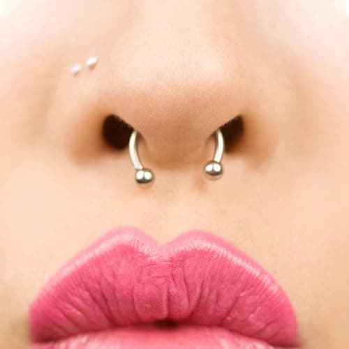 5pcs Magnetic Stainless Steel False Horseshoe-shape Nose Hoop for Party - Non Piercing Septum Nose Ring Gift for Men & Women thumbnail 4