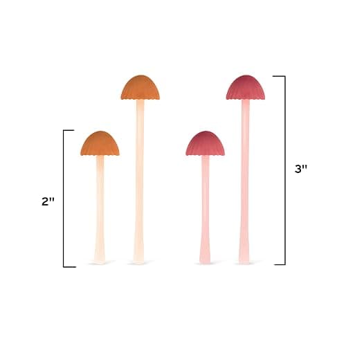 Genuine Fred Magic Sprout, Mini-Mushroom Bookmarks - Set of 4 - Two Sizes & Colors - Soft, Flexible Silicone - Fun Stocking Stuffer, Gift for Book Lovers, Teachers, Back to School - Cottagecore Decor thumbnail 3