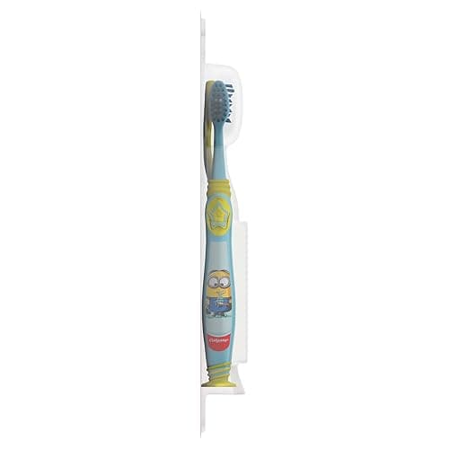 Colgate Kids Toothbrush, Minions, Extra Soft Toothbrush with Suction Cup, 2 Pack thumbnail 4