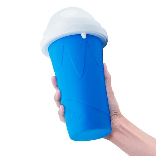 Slushy Maker Cup, Slushie Cup Maker, Milk Cola Juice Squeeze Cup, Magic Quick Freeze Cup, Cooling Cup, Smoothies Cup with Lids and Straws for All Age (Blue) thumbnail 8