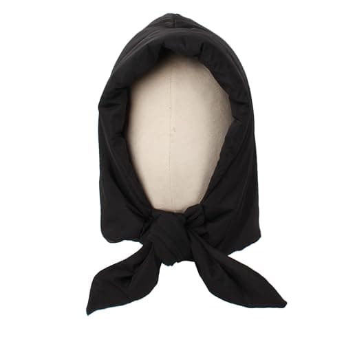 Winter Down Hood Hat Hooded Scarf Hat Extra Warm Tie Under Chin for Women Girls thumbnail 3