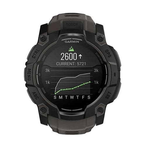 Garmin Instinct® 3 50mm, AMOLED Display, Rugged Outdoor GPS Smartwatch, Metal-Reinforced Bezel, Built-in Flashlight, Up to 18 Days of Battery Life, Charcoal thumbnail 2