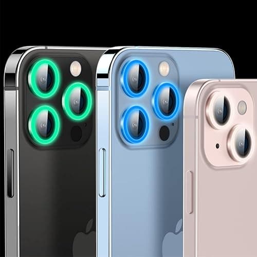 Omorro Compatible for iPhone13 Pro/13 Pro Max Luminous Camera Lens Protector Ultra Thin Film Tempered Glass Camera Screen Protector Shockproof Cover Orange thumbnail 5