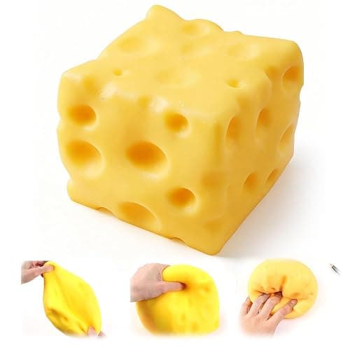 Yellow Cheese Squeeze Toy, 2026 New Soft Novelty Toy, Rebounding Sensory, Squishy Cheeses, Soft Novelty Rebounding Fidget Toy for Party, Stress Balls for Adults - Image 1