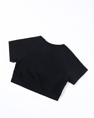 AUROLA Influence Crop Top Workout Shirts for Women, Ultra-Soft Seamless Gym T Shirts Short Sleeve Running Workout Tops thumbnail 3