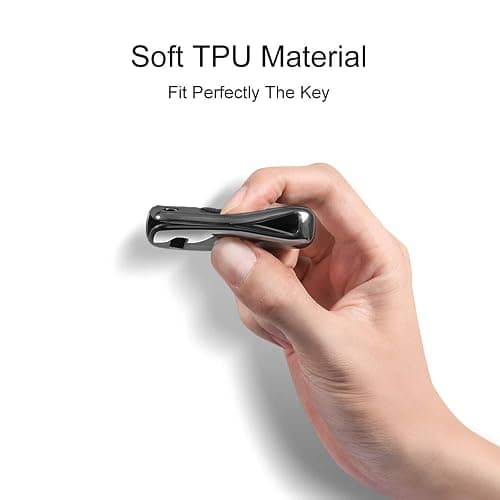 ELOHEI for Audi Key Fob Cover Case, Premium Soft TPU Full Protection Key Fob Cover Compatible with Audi A1 A3 Q3 Q7 R8 A6L TT(Black) thumbnail 4