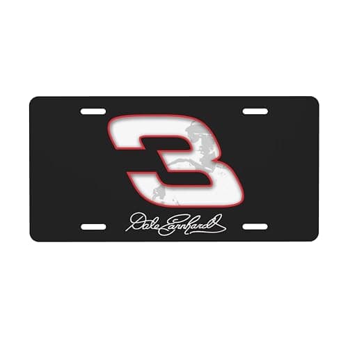 Dale Earnhardt Sr #3 License Plate Personalise Metal Car Plates Front License Plate Funny Decorative 6x12in - Image 1