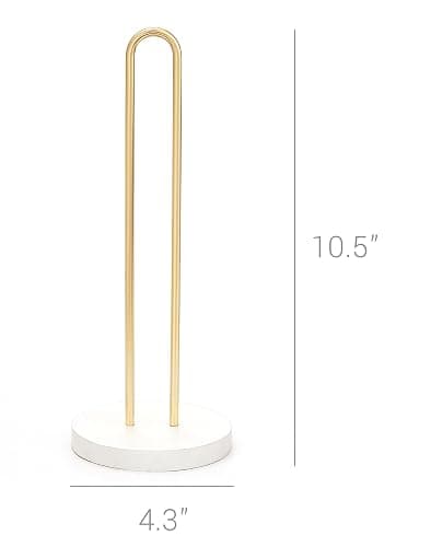 Mkono Scrunchies Holder Stand Hair Accessories Organizer Gold White Metal Scrunchies Tower Hold 25 - 35 Scrunchies Modern Vertical Hair Tie Organizer for Girls, White thumbnail 3