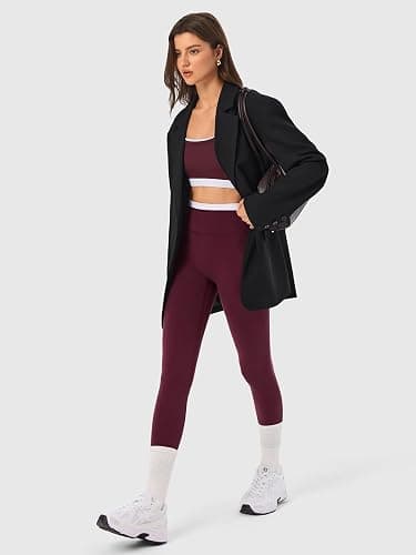 2 Pieces Workout Sets for Women,Seamless Yoga Leggings with Padded Sports Bras,Athletic Matching Outfits,Gym,Casual thumbnail 5