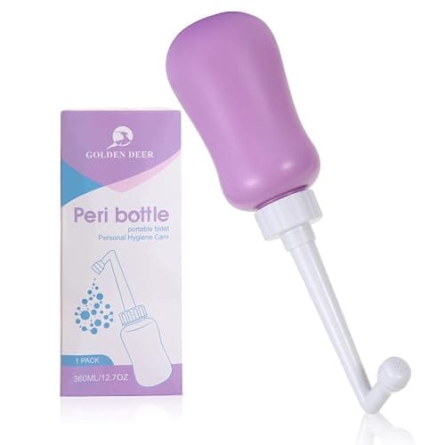 Peri Bottle for Postpartum Care for Perineal Recovery and Cleansing After Birth 12.7 OZ Color: Purple - Image 1