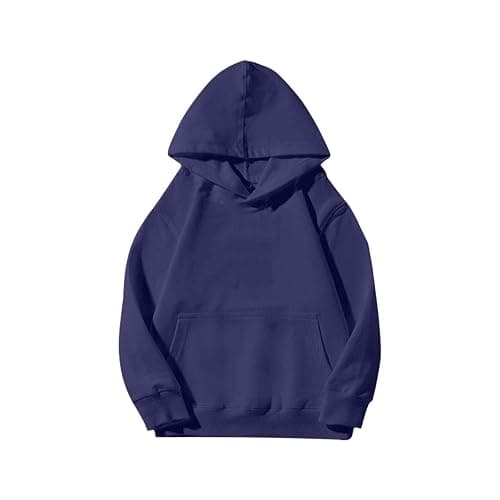Girls Boys Hoodies Casual Long Sleeve Solid Sweatshirt Oversized Loose Pullover Tops with Pocket Fall Winter Clothes - Image 1