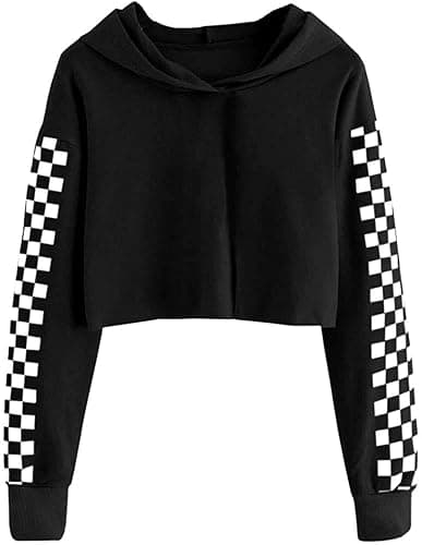 Meikulo Kids 2 Piece Outfits Girls Crop Tops Hoodies Long Sleeve Fashion Sweatshirts and Sweatpants thumbnail 2