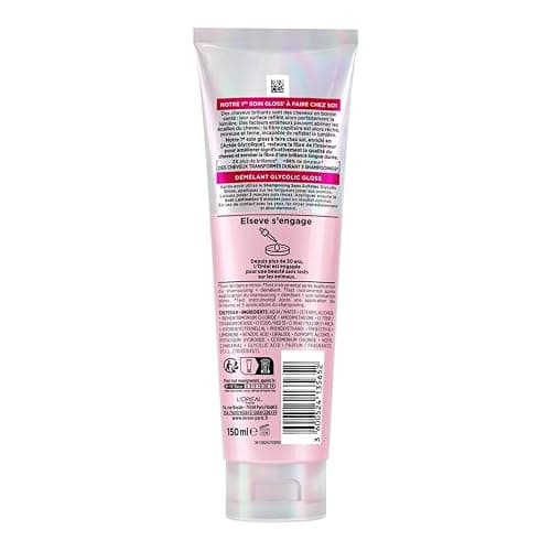 L'Oréal Paris - Routine Capillaire Complète pour Cheveux Ternes - Shampooing + Démêlant + Soin Lamination - Acide Glycolique - Sans Sulfates - Elseve Glycolic Gloss - 3 Produits thumbnail 9