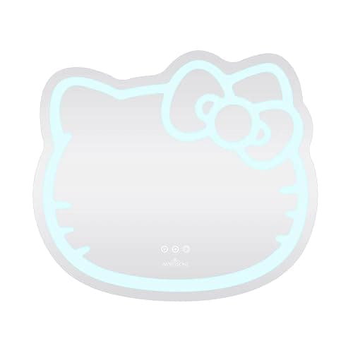 Impressions Vanity Hello Kitty Wall Mirror with Wi-Fi, Smart Touch Sensitive Makeup Vanity Mirror with App Controller and Color Changing Dimming LED Strip Light, Frameless Design thumbnail 5