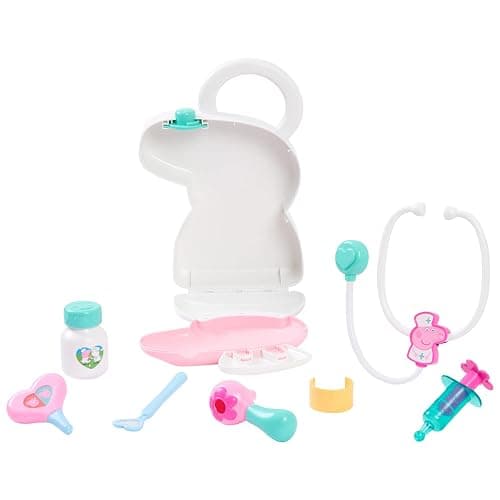 Peppa Pig Checkup Case Set with Carry Handle, 8-Piece Doctor Kit for Kids with Stethoscope, Kids Toys for Ages 3 Up by Just Play thumbnail 5